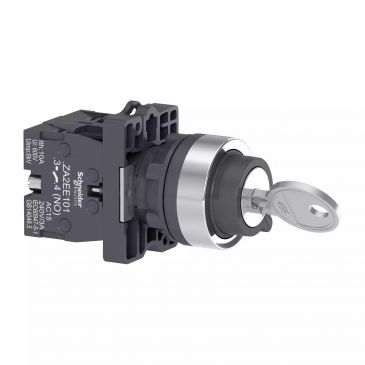 key selector switch - Ø22 - 2 positions - stay put - 1NO